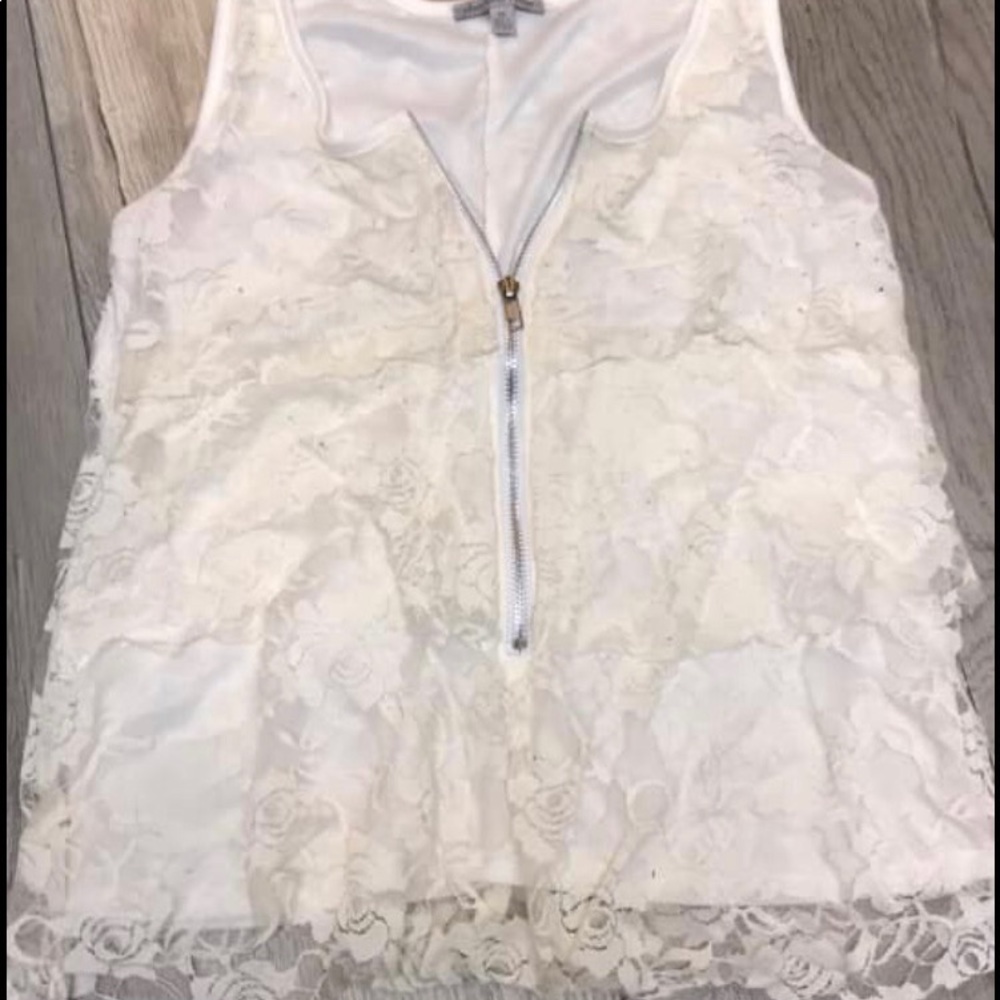 Lace Shirt - Womens - Romantic - White - Charlotte Russe